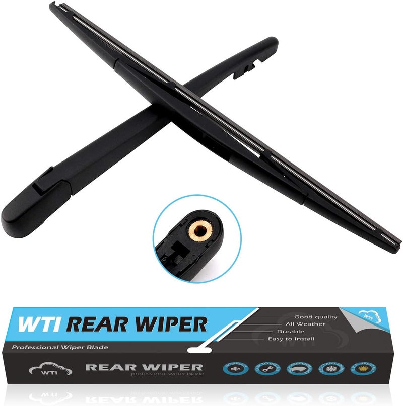WTI Rear Wiper Arm Blade Set Compatible With Honda CRV 2007-2011 CR-V SUV Rear Windshield Window Wiper Kits Assembly New Replacement Accessories Parts Fit 76720SWA003 76720-SWA-003 - Image 1